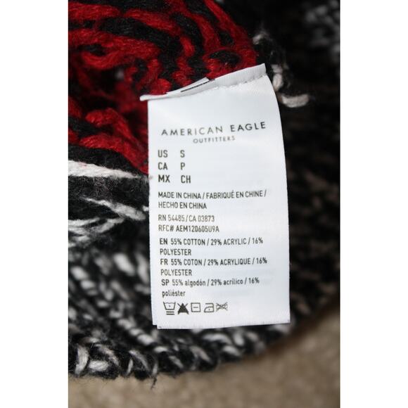 VTG American Eagle Hand Knit Cowichan Zip Up Sweater Men's Small - Picture 5 of 6